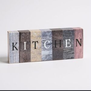 Faux Wood Multi Stain Look Kitchen Sign